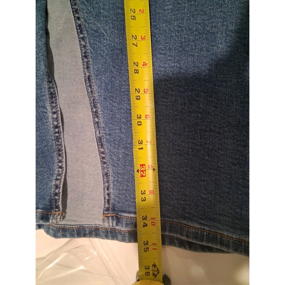American Eagle Denim Tube Top Midi Dress Size 6 Blue Stretch Button Front Slit - Picture 9 of 11